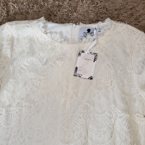 Dainty Jewells Modest Midi Cream Dress - Picture 3 of 3